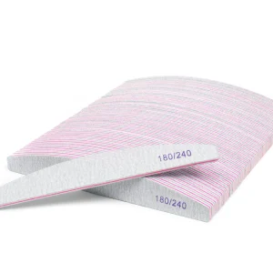 50 x Pilniki do Paznokci Zebra Łódka 180/240 Dwustronne do Manicure Pedicure Do Użytku Profesjonalnego Domowego 180 240 50 szt