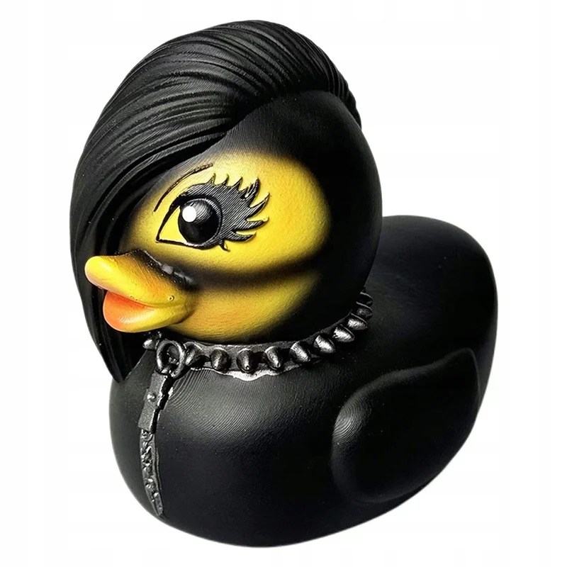 Kaczka KĄPIELOWA GOTHIC duck HEAVY METAL Bondage GIRL Czarna WANNY PREZENT